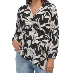 Gilli Wrap Tie Waist Blouse, NWT